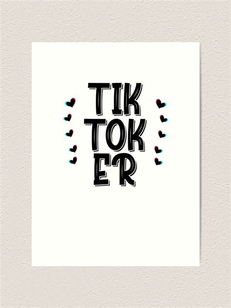Tiktokertik Tok Famous Art Print For Sale By Beunique2020 Redbubble