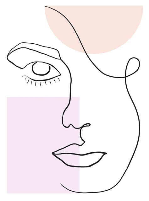 Face Line Drawing Line Art Drawings Abstract Face Art Abstract