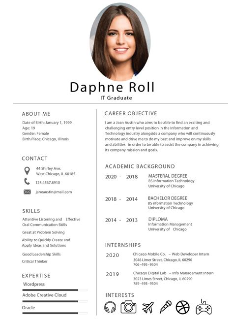 Resume format samples >> creative and service industry. Best Resume Format for Freshers Download PDF