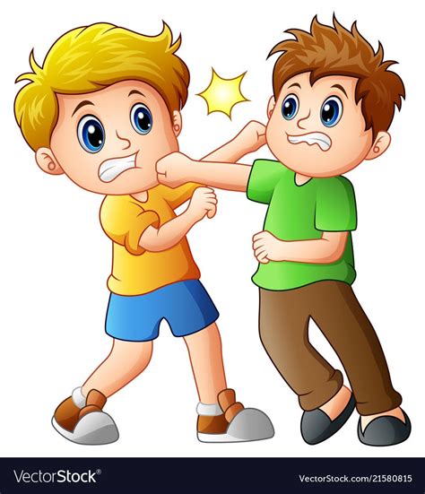 Illustration Of Two Boys Fighting Download A Free Preview Or High