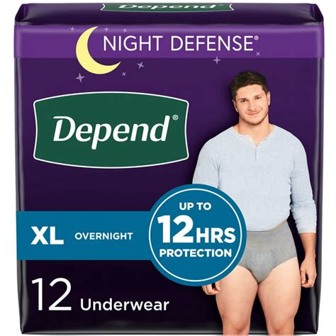 Depend Night Defense Adult Incontinence Underwear For Men Overnight