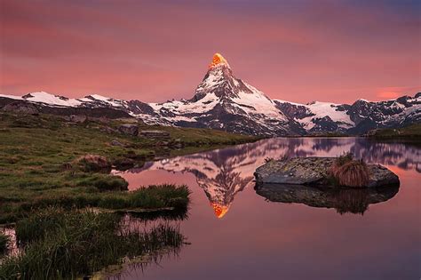 Hd Wallpaper Lake Landscape Matterhorn Wallpaper Flare