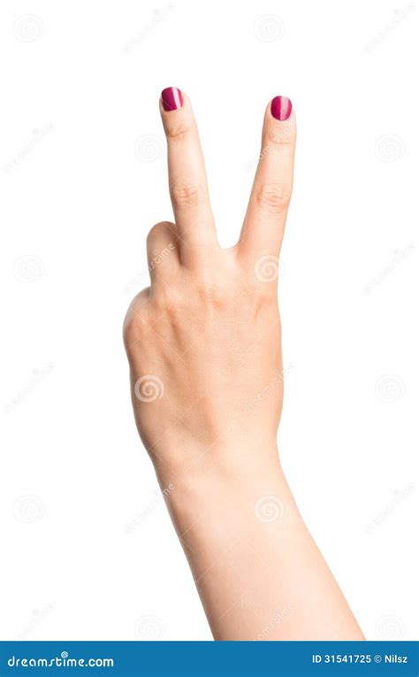 Female Hand Peace Sign Royalty Free Stock Photo Image 31541725