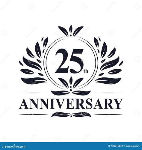 25th Anniversary Celebration Luxurious 25 Years Anniversary Logo