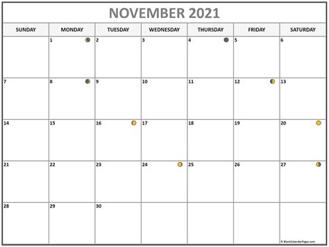 Download free printable 2021 calendar uk templates in excel and pdf format. Moon Phase Calendar November 2021 | Calendar Page