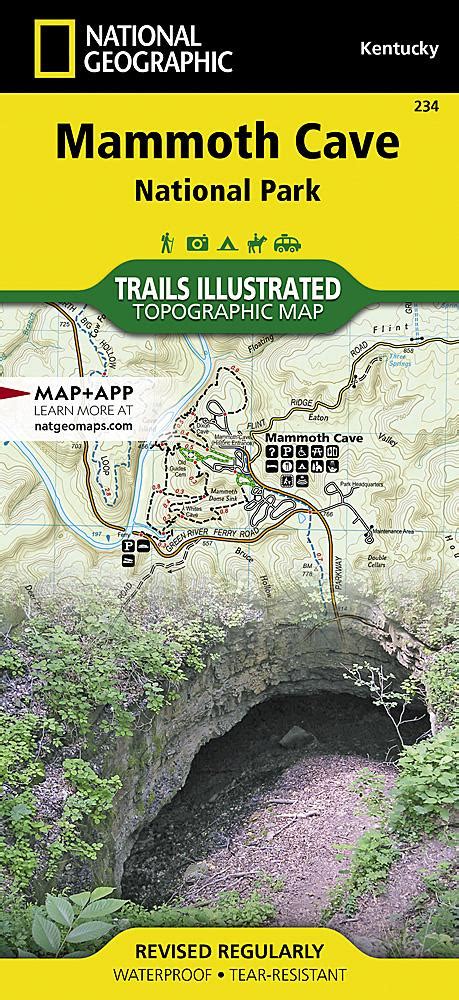 Carte De Randonnée N° 234 Mammoth Cave National Park Kentucky Na
