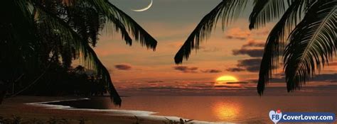 Sunset Beach Romantic Nature And Landscape Facebook Covers Photo