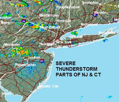 A severe thunderstorm warning was issued for bergen, burlington, camden, essex, hudson, hunterdon, mercer, middlesex, monmouth a few lines of thunderstorms began moving across central pennsylvania and western new york state around 1 p.m. Severe Thunderstorm Warning New Jersey - Weather Updates ...