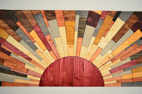 Wood Wall Art Sunset On Jupiter Handmade Original Modern Wood Art
