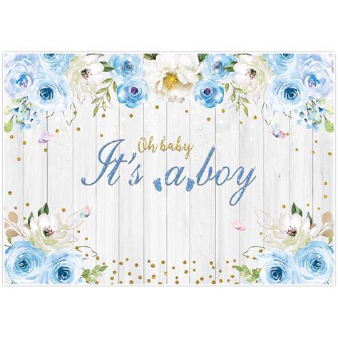 Buy Allenjoy 7x5ft Its A Boy Floral Baby Shower Backdrop For Boy
