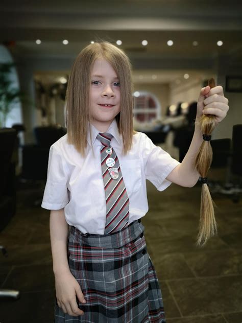 my 7 year old decided she wanted to donate her hair to the little princess charity who make