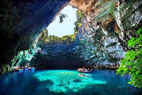 Melissani Cave Kefalonia Ionian Sea