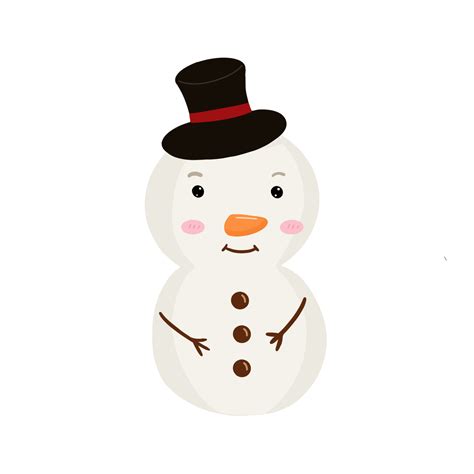 Cute Snowman Illustration 13391490 Png