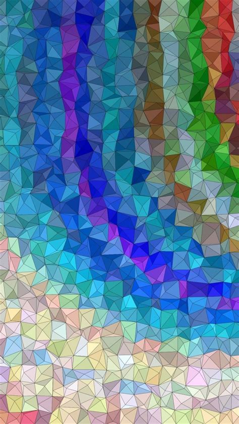 Tiles Mosaic Polygon Triangles Colorful 720x1280 Wallpaper