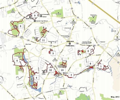 Maps And Trails Hanover Ma Maps Hiking Walks Blue Prints Map