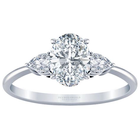 Oval Diamond Three Stone Engagement Ring At Diamond And Go
