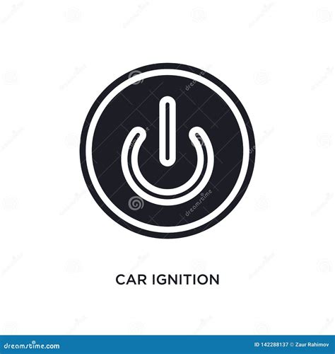 Car Ignition Isolated Icon Simple Element Illustration From Car Parts