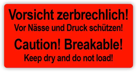 Zerbrechlich aufkleber dhl — geeignet für laser. Etikett "Vorsicht zerbrechlich! Caution! Breakable ...