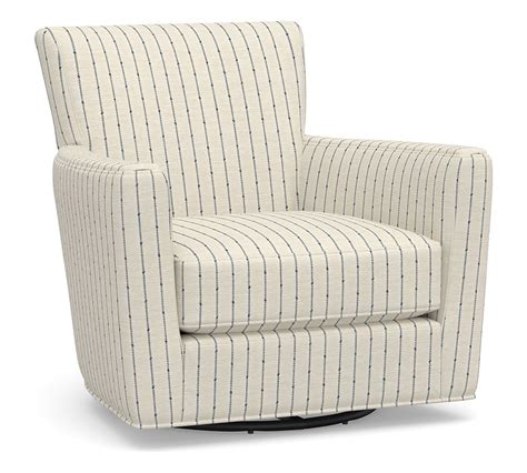Irving Square Arm Upholstered Swivel Armchair Polyester Wrapped