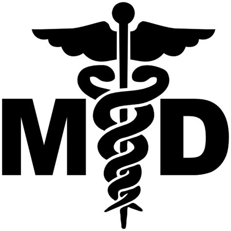 Medical Doctor Hospital Sign Md Symbol Sticker