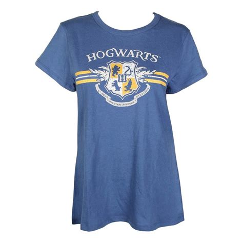 Harry Potter Hogwarts Crest Navy Tee Short Sleeve T Shirt Juniors Size