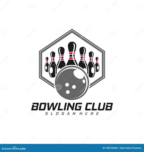 Bowling Logo Design Concept Vector Template Emblem Tournament Template
