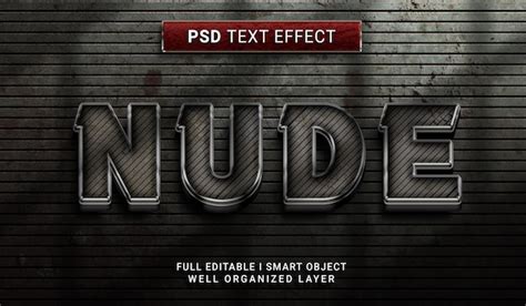 Premium PSD Nude Text Effect