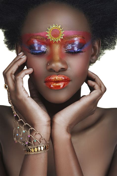 Bold And Colorful Couture Look African Tribal Makeup Tribal Makeup