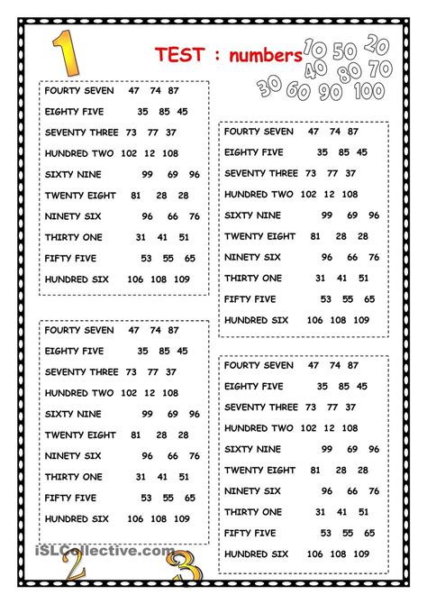 Numbers English Worksheets For Kids English Lessons For Kids
