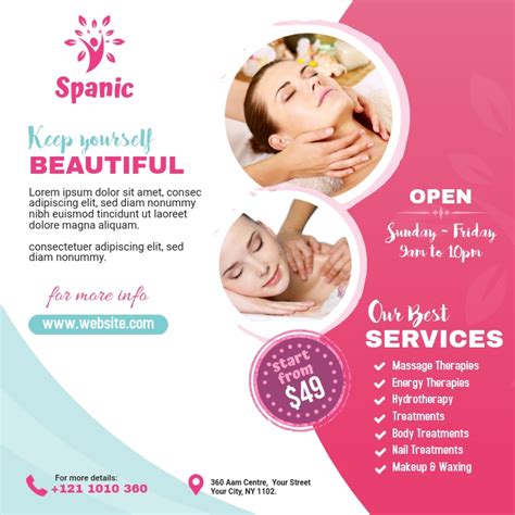 Copy Of Spa And Beauty Care Center Ads Postermywall
