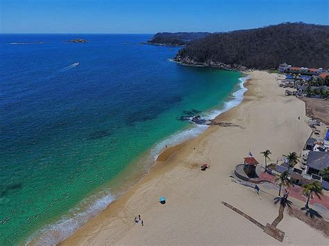 Chahue Bright Beach Aerial Preview Bayside Vacations Huatulco