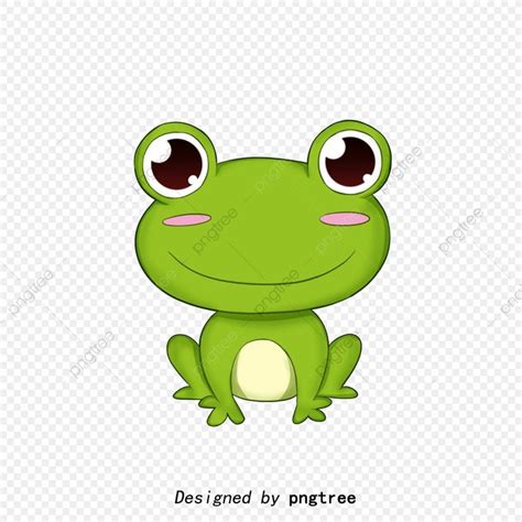 A Green Frog With Big Eyes Sitting Down