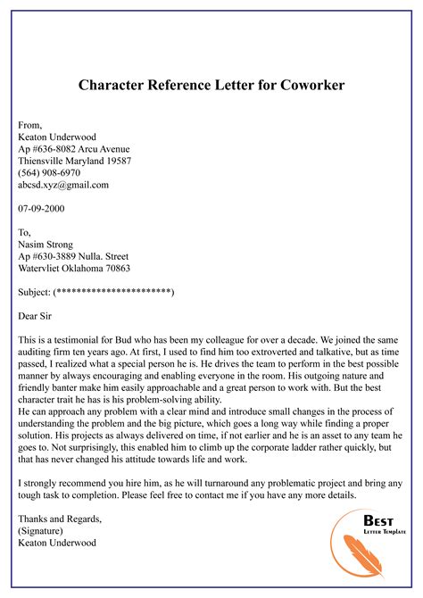 character reference letter for coworker best letter template hot sex picture