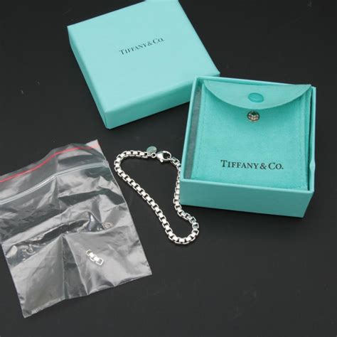 Tiffany And Co Sterling Silver Box Link Bracelet Ebth