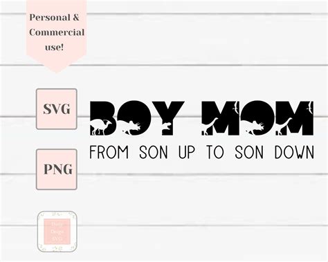 Boy Mom From Son Up To Son Down Svg Boy Mom Svg Svg Files Etsy
