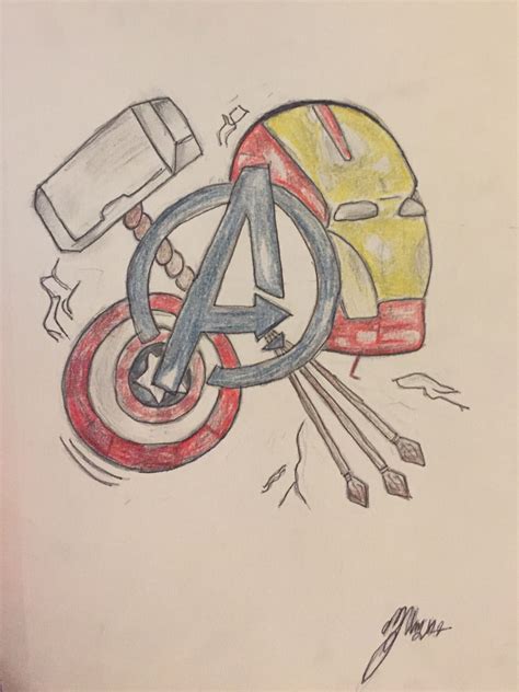 Pencil Drawings Of The Avengers Giuseppealatosse