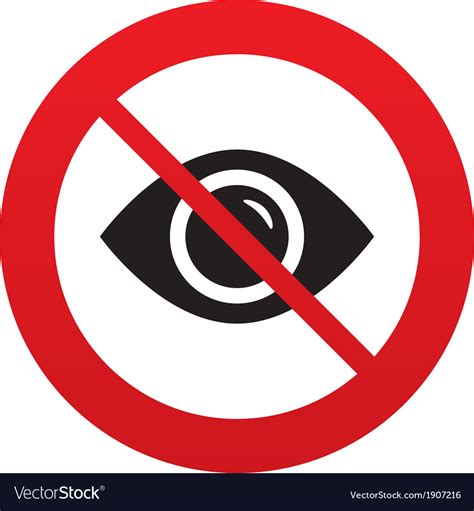 Dont Look Eye Sign Icon Visibility Royalty Free Vector Image