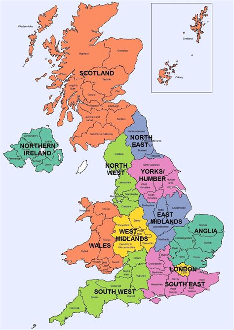 The Regions Of The United Kingdom England Map United Kingdom Map
