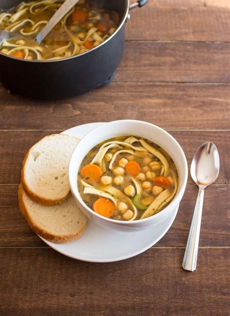 Crunchy veg, smooth noodles and soft tofu, combined with a sweet and spicy sauce. Easy Chickpea Noodle Soup | Recipe | Cooking for beginners ...