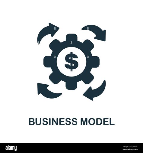 Business Model Icon Monochrome Simple Business Model Icon For