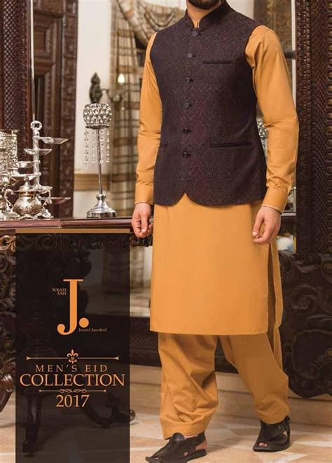 Latest J Eid Kurta Shalwar Kameez Designs Waistcoat Collection 2020 Gents Kurta Design
