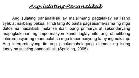 Solution Sulating Pananaliksik At Pagpili Ng Paksa Studypool