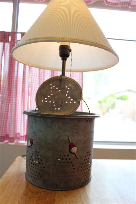 Minnow Bucket Lamp Fishing Decor