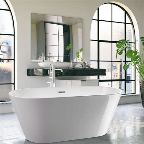 Buy Vanity Art 59 X 30 Non Slip Acrylic Freestanding Bathtub
