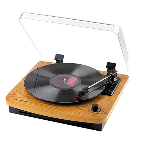 Musitrend Lp 3 Speed Turntable With Built In Stereo Speakers Vintage