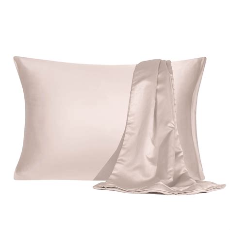 Silky Soft 2 Pack Satin Pillowcase With Zipper Standard Size Sateen