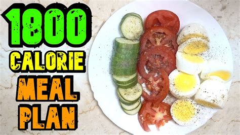 1800 Calorie Meal Plan Youtube