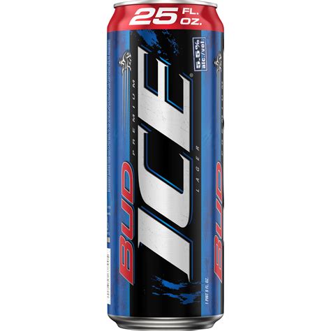 Bud Ice Lager 25 Fl Oz Can 55 Abv