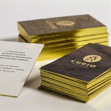We have mastered the art of foiling to deliver creative business card ideas that make a shining statement. Luxury Gold Foil On Walnut Wood Business Cards For A ...