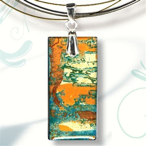 Ocean Sands Necklace Aquaforms Reversible Glass Art Etsy